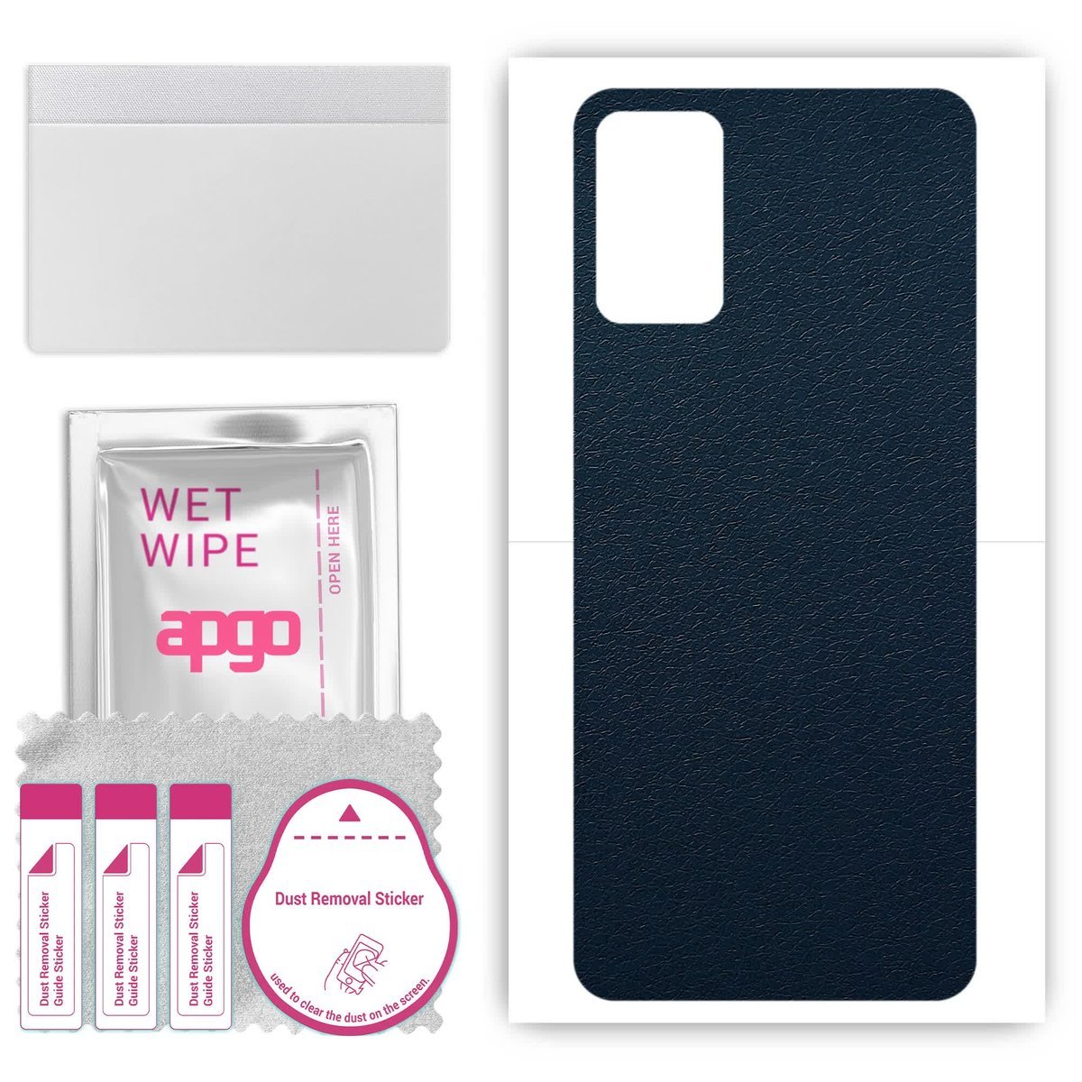 Folia naklejka skórka strukturalna na TYŁ do ZTE Blade V2020 Smart - Skóra Granatowa - apgo SKINS