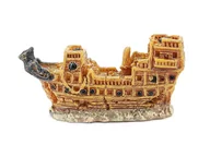 Dekoracje do akwarium - Ozdoba akwariowa Happet R103 statek wrak 6,5 cm - miniaturka - grafika 1