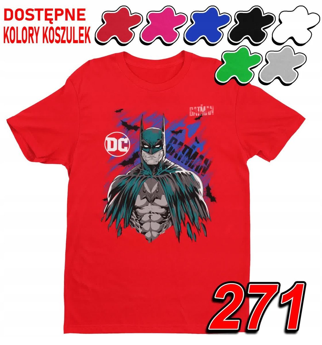Dziecięca Koszulka T-Shirt Z Nadrukiem Avengers Batman Dc - L 146-152