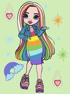 Malowanie po numerach - Malowanie po numerach - Rainbow High Amaya Raine - miniaturka - grafika 1