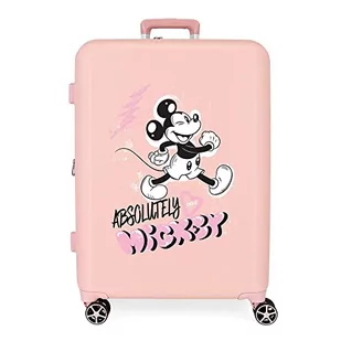 Disney Mickey Friendly Walizka średniej wielkości Nude 48x70x26 cms Twarde mocowanie ABS Wbudowany 88L 3,98 kg 4 Koła Podwójne, Różowy, Talla única, średnia walizka - Walizki - miniaturka - grafika 1