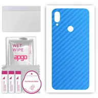 Szkła hartowane na telefon - Folia naklejka skórka strukturalna na TYŁ do Xiaomi Redmi Note 7 - Carbon Niebieski - apgo SKINS - miniaturka - grafika 1