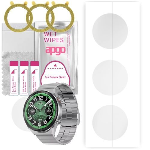 3x folia ochronna hydrożelowa do Kello DX3 PRO - apgo Smartwatch Hydrogel Protection Ochrona na ekran smartwatcha