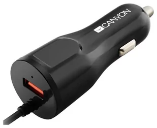 Canyon C-031 2.4A USB-A wbudowany kabel Micro USB - Ładowarki do telefonów - miniaturka - grafika 1