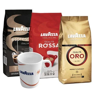 Lavazza ZESTAW Qualita Oro 500g + Qualita Rossa 500g + Espresso Classico 500g 8000070019362 - Kawa - miniaturka - grafika 1