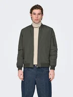 Kurtki męskie - Only & Sons Kurtka bomber Joshua 22023287 Khaki Regular Fit - miniaturka - grafika 1