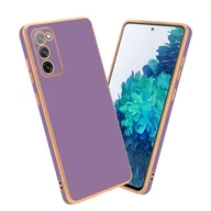 Etui i futerały do telefonów - Pokrowiec Do Samsung Galaxy S20 FE Etui w Glossy Purpura - Złoto TPU Silikonowe Obudowa Case Cover Cadorabo - miniaturka - grafika 1