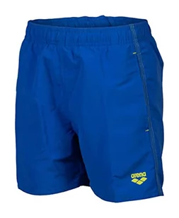 Arena Boys' Beach Boxer Solid R Swim Trunks Unisex - dla dzieci i młodzieży, Neon Blue-soft Green, 6-7 anni - Kąpielówki dla chłopców - miniaturka - grafika 1