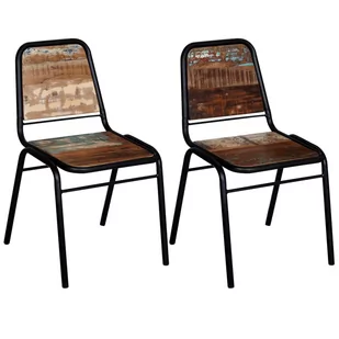 vidaXL Dwa krzesła jadalniane z drewna odzysku 44 x 59 89 cm - Krzesła - miniaturka - grafika 1