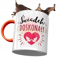 Kubki - Kubek Pomarańczowy Dla Świadka Drużby Na Prezent z Nadrukiem ze Zdjęciem + Opakowanie na prezent (wzór 04) - miniaturka - grafika 1