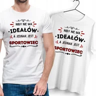 Koszulki męskie - T-Shirt Dla Sportowca biały Na Prezent z Dowolnym Nadrukiem Zdjęciem Gift - miniaturka - grafika 1