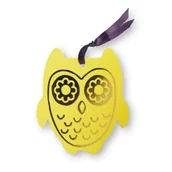 Zakładki do książek - Zakładka do książek ze wstążką - Sowa żółta - Moses - miniaturka - grafika 1