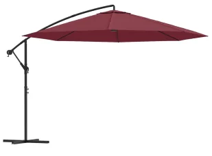 Bordowy ogrodowy parasol z aluminiowym słupkiem N9-E24 - Parasole ogrodowe - miniaturka - grafika 1