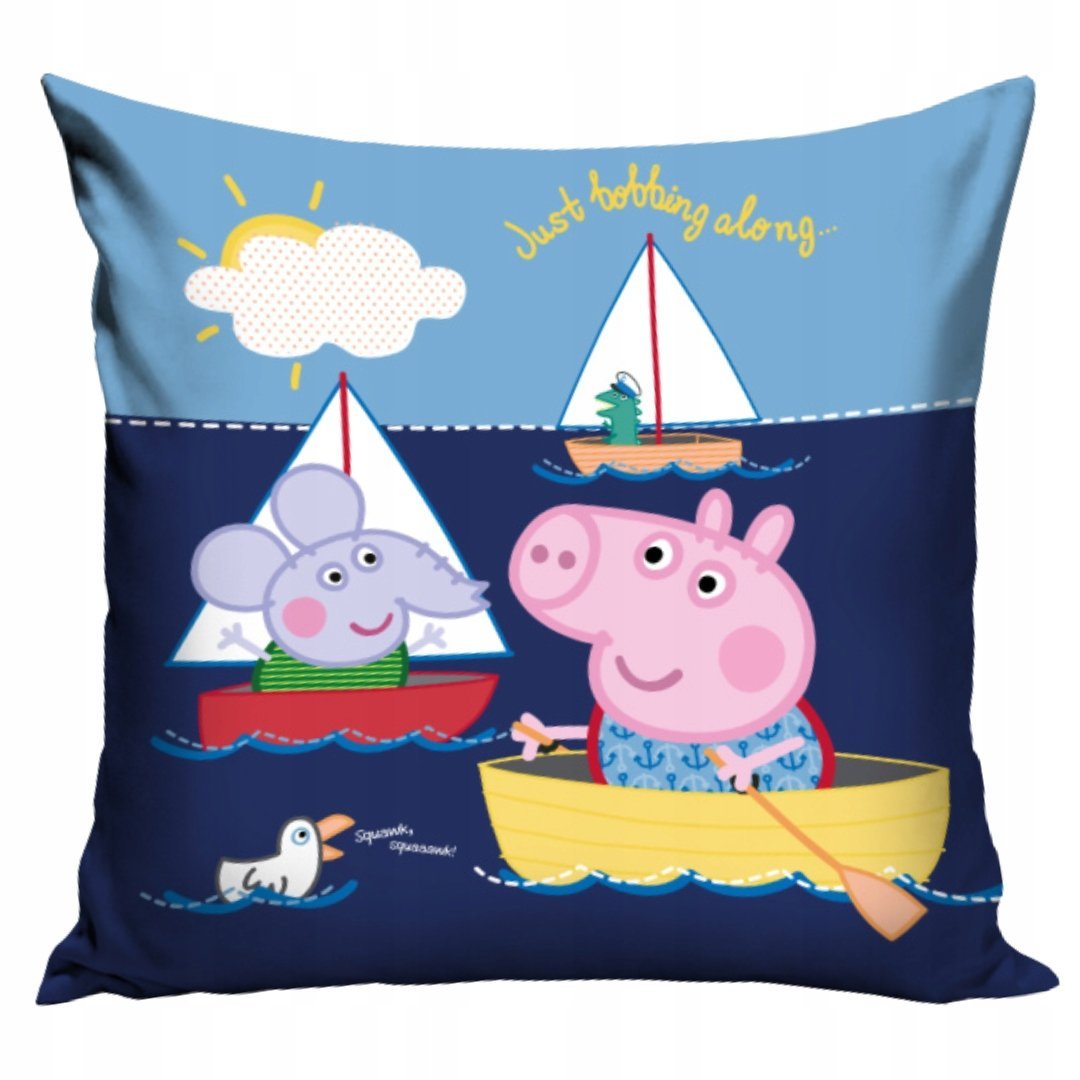 Poszewka Peppa Pig Licencyjna z Motywem Łódek Dekoracyjna dla Dziecka