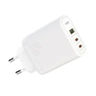 Ładowarki do telefonów - XO Ładowarka sieciowa CE04 PD 65W 2x USB-C 1x USB biała - miniaturka - grafika 1