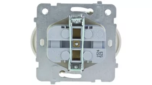Ospel Gniazdo podwójne z uziemieniem, do montażu w ramki, kolor ecru perłowy GP-2SRZ/m/42 - Gniazdka elektryczne - miniaturka - grafika 1