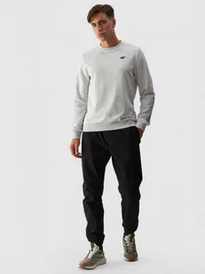 Męskie spodnie casual joggery 4F 4FWMM00TTROM0944 - czarny - Spodnie męskie - miniaturka - grafika 1