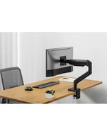 Uchwyty do monitorów - digitus Uchwyt ramię biurkowe pojedyncze z zaciskiem i sprężyną mechaniczną 1x LCD max. 49' 20kg, VESA: 75x75, 100x100, czarne DA-90473 - miniaturka - grafika 1
