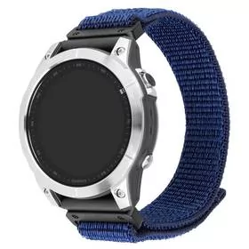 Fixed Nylonowy pasek Nylon Sporty Strap, QuickFit 26mm do Garmin Fenix 7X Pro / 7X / 6X Pro / 5X Plus / 5X / 3HR / 3, ciemnoniebieski - Akcesoria do smartwatchy - miniaturka - grafika 1