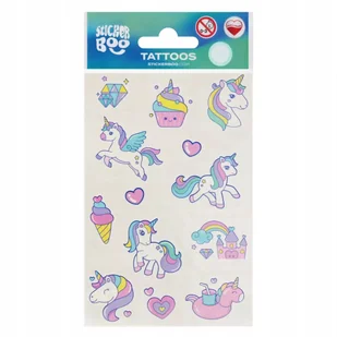 Tatuaż Unicorn2 10x18 Sticker Boo 559308 - Zabawki kreatywne - miniaturka - grafika 1