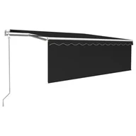 Markizy - VidaXL Lumarko Automatyczna markiza z zasłoną, LED i czujnikiem, 4,5x3 m 3069335 VidaXL - miniaturka - grafika 1