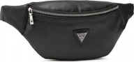 Nerki - Guess, Certosa, Synthetic Leather, Textile Fanny Pack, hmcrts p1330, Black, 28 x 14 x 8 cm, For Men For Men - miniaturka - grafika 1