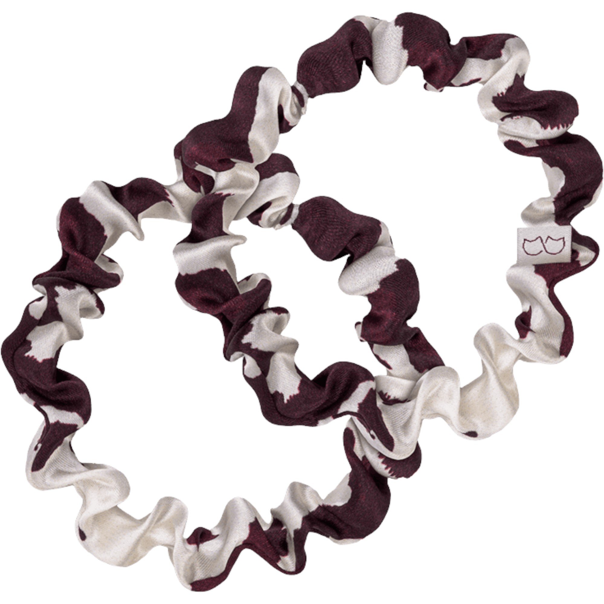 Cat&Cat Komplet 2 jedwabnych gumek Slim-cow, Burgundy