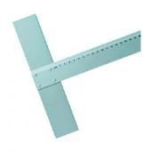 Linijki, ekierki - Leniar Linijka Aluminiowa z ogranicznikiem 100cm 40003 - miniaturka - grafika 1