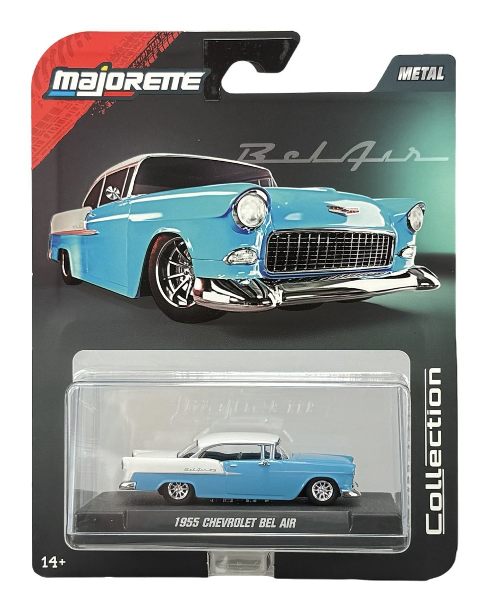 MAJORETTE COLLECTION 1955 CHEVROLET BEL AIR NIEBIESKI 1:64 8505001000