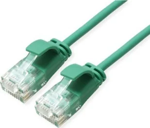 Roline Kabel krosowy ROLINE GREEN UTP Cat.6A Class EA, LSOH, bardzo cienki, zielony, 5 m - Kable komputerowe i do monitorów - miniaturka - grafika 1
