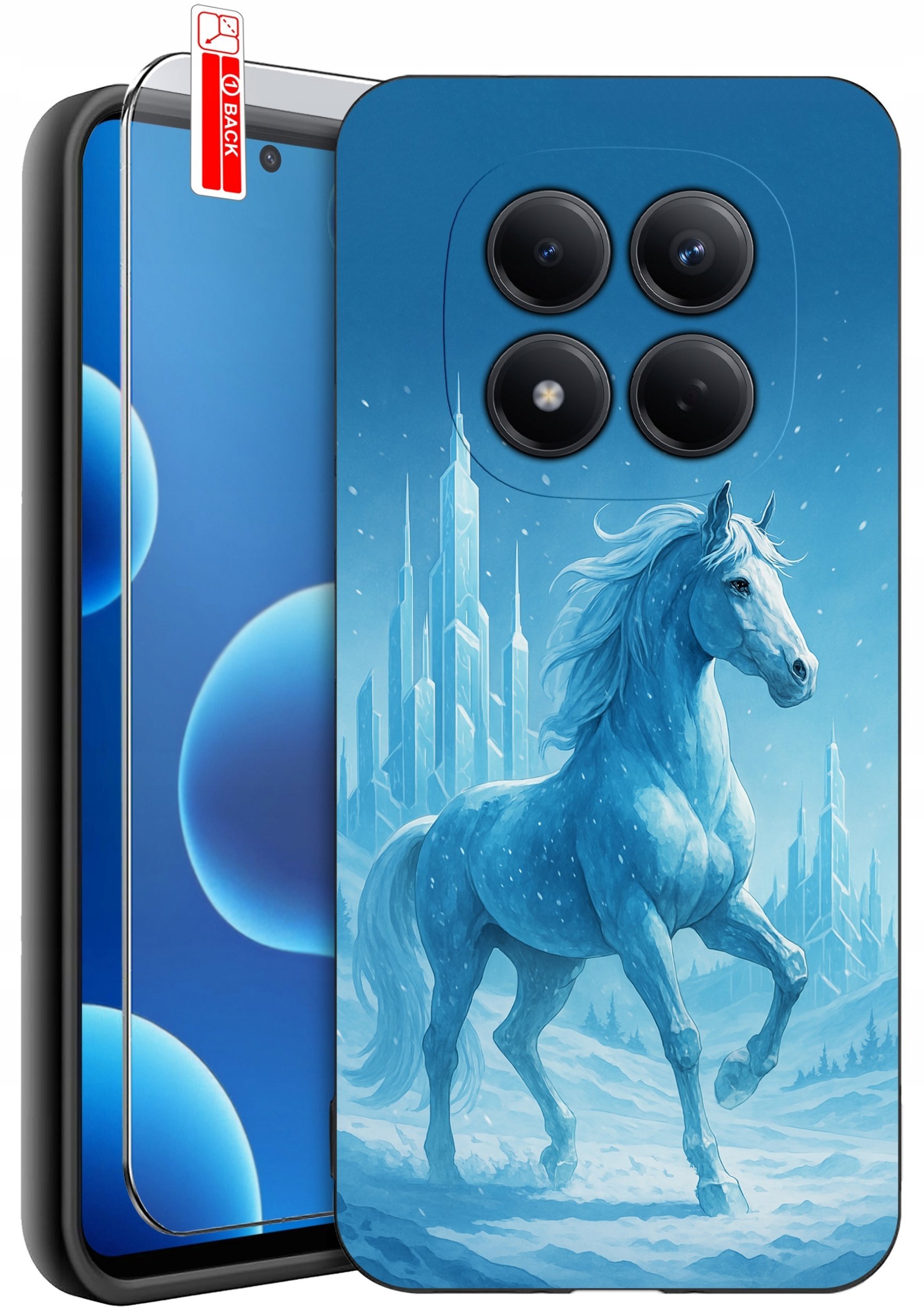 krainaGSM Etui Do Xiaomi Redmi Note 15 Pro 5G Wzory Silikonowe Matt Case + Szkło