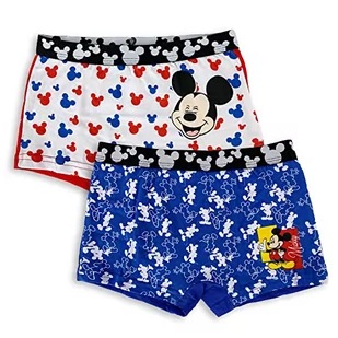 Mickey Disney, zestaw 2 niebiesko-czerwonych bokserów rozmiar 6/8 lat dla chłopców, Niebieski - Majtki męskie - miniaturka - grafika 1