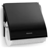 Stojaki i wieszaki na papier toaletowy - Brabantia 108600 uchwyt do papieru toaletowego, ze stali nierdzewnej, matowa czarna, 30 x 20 x 10 cm - miniaturka - grafika 1