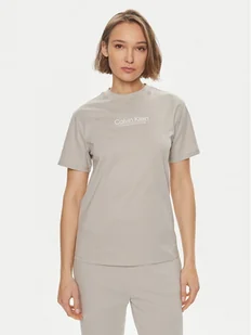 Calvin Klein T-Shirt Coordinates K20K207005 Beżowy Regular Fit - Koszulki i topy damskie - miniaturka - grafika 1
