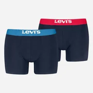 Majtki damskie - Zestaw majtek męskich typu bokserki Levi`s Men Sld Basc Boxer Brief Org Co 37149-1162 2XL 2 szt. Granatowy. Majtki męskie - miniaturka - grafika 1