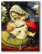 Ikony i obrazy sakralne - Matka Boża Karmiąca, nowoczesny obraz religijny plexi - miniaturka - grafika 1