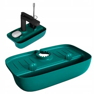 MATA NA ZLEW SILIKONOWA PODKŁADKA NA GĄBKĘ OCIEKACZ POD KRAN KOLOR MORSKI - Obrusy i serwetki MATA NA ZLEW SILIKONOWA PODKŁADKA NA GĄBKĘ OCIEKACZ POD KRAN KOLOR MORSKI - Obrusy i serwetki - miniaturka - grafika 1