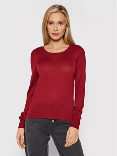 Vero Moda Sweter Felicity 10231475 Bordowy Regular Fit - Swetry damskie - miniaturka - grafika 1