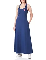 Sukienki - Love Moschino Damska sukienka z długimi ramiączkami, ciemnoniebieska, rozmiar 46, ciemnoniebieski, 46 - miniaturka - grafika 1