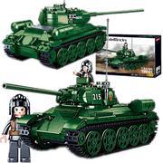 Klocki - Klocki Czołg T-34/85 RUDY 102 Zielony - miniaturka - grafika 1