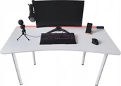 Biurka gamingowe - Zdesk CB-710W-Po/W-LH Białe 138x68 cm HUB USB - miniaturka - grafika 1