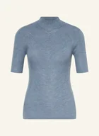 Swetry damskie - Boss Dzianinowa Koszulka Faleri blau - BOSS - miniaturka - grafika 1