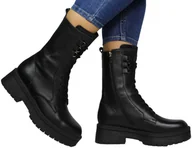 Botki damskie - Trzewiki Modne Karino 4432 076F Czarny Lic Skóra Naturalna_TN - KARINO - miniaturka - grafika 1