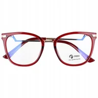 Okulary korekcyjne, oprawki, szkła - Okulary KOCIE OCZY z Filtrem NIEBIESKIM Zerówki - miniaturka - grafika 1