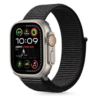 Pasek TECH-PROTECT Nylon do Apple Watch 6/7/8/9/10/SE/SE 2/Ultra 1/2 (44/45/46/49 mm) Czarny - Akcesoria do smartwatchy - miniaturka - grafika 1