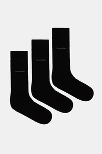 Calvin Klein skarpetki 3-pack męskie kolor czarny 701226014 - Skarpetki męskie - miniaturka - grafika 1