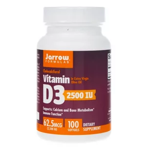 JARROW FORMULAS JARROW FORMULAS Vitamin D3 2500 IU 100caps - Witaminy i minerały - miniaturka - grafika 2