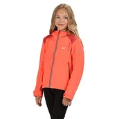 Kurtki i płaszcze dla chłopców - Regatta dziecięca kwasowość III lekka wodoodporna i odporna na wiatr kurtka z kapturem softshell Fiery Coral/Coral Blush 3-4 Years - miniaturka - grafika 1