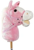 Zabawki na biegunach - Adar Konik na kiju Hobby horse z dźwiękiem różowy - miniaturka - grafika 1
