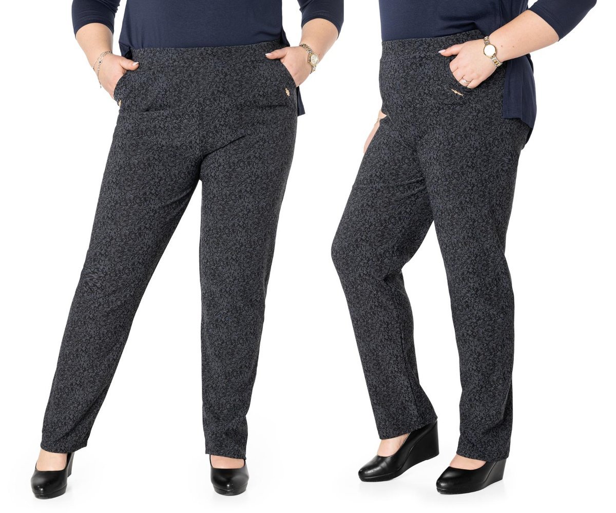 Spodnie Damskie Cygaretki Duże Rozm W202-1 5XL/6XL